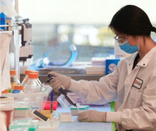 A scientist in the lab 