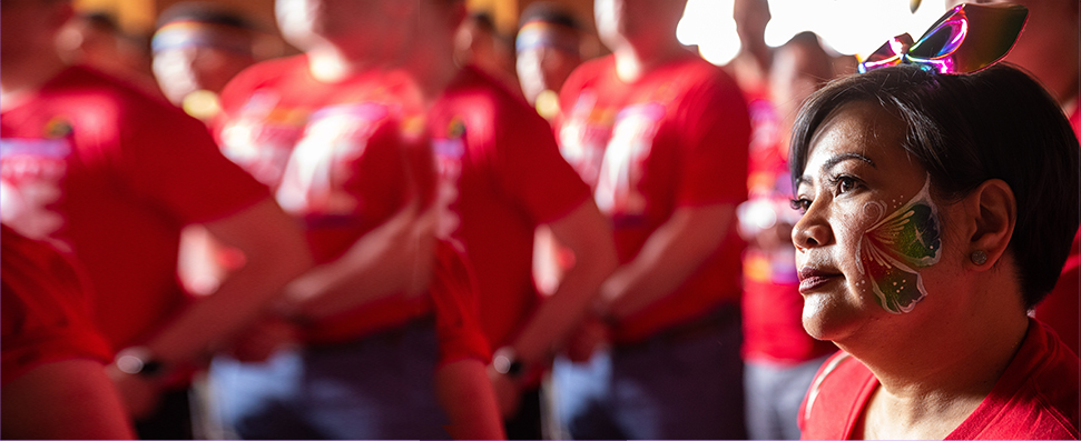 Gilead employee at a PRIDE parade